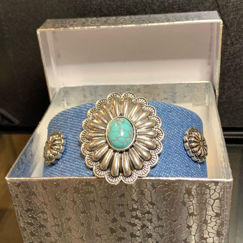 Silver and Turquoise Bracelet